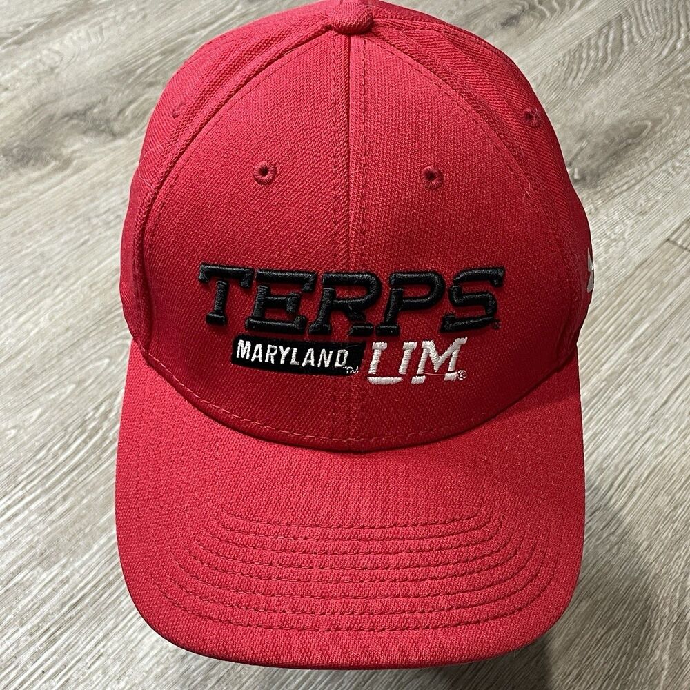 UM Maryland Terps Hat Under Armor Men’s OSFA Adjustable Cap Red